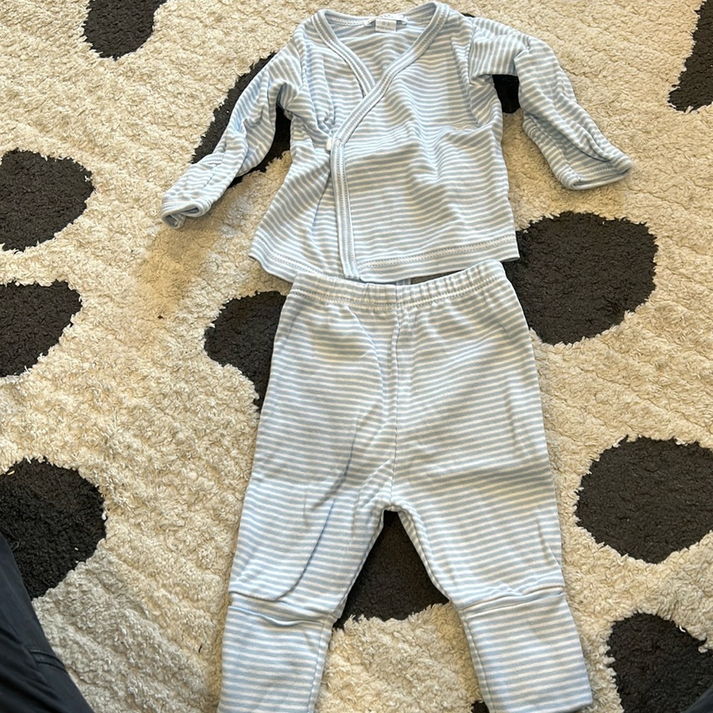 Kissy kissy blue striped set